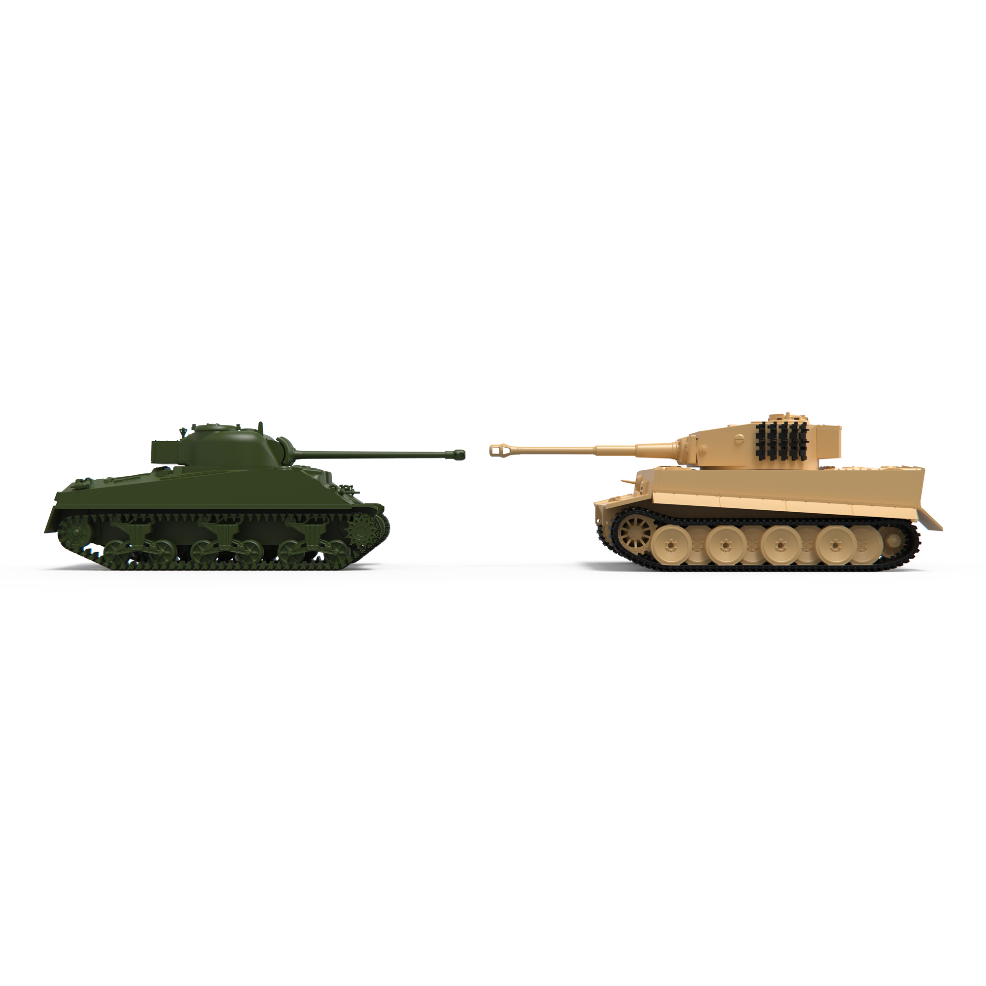 Modellbyggsats Airfix 1:72 Classic Conflict Tiger 1 vs Sherman Firefly