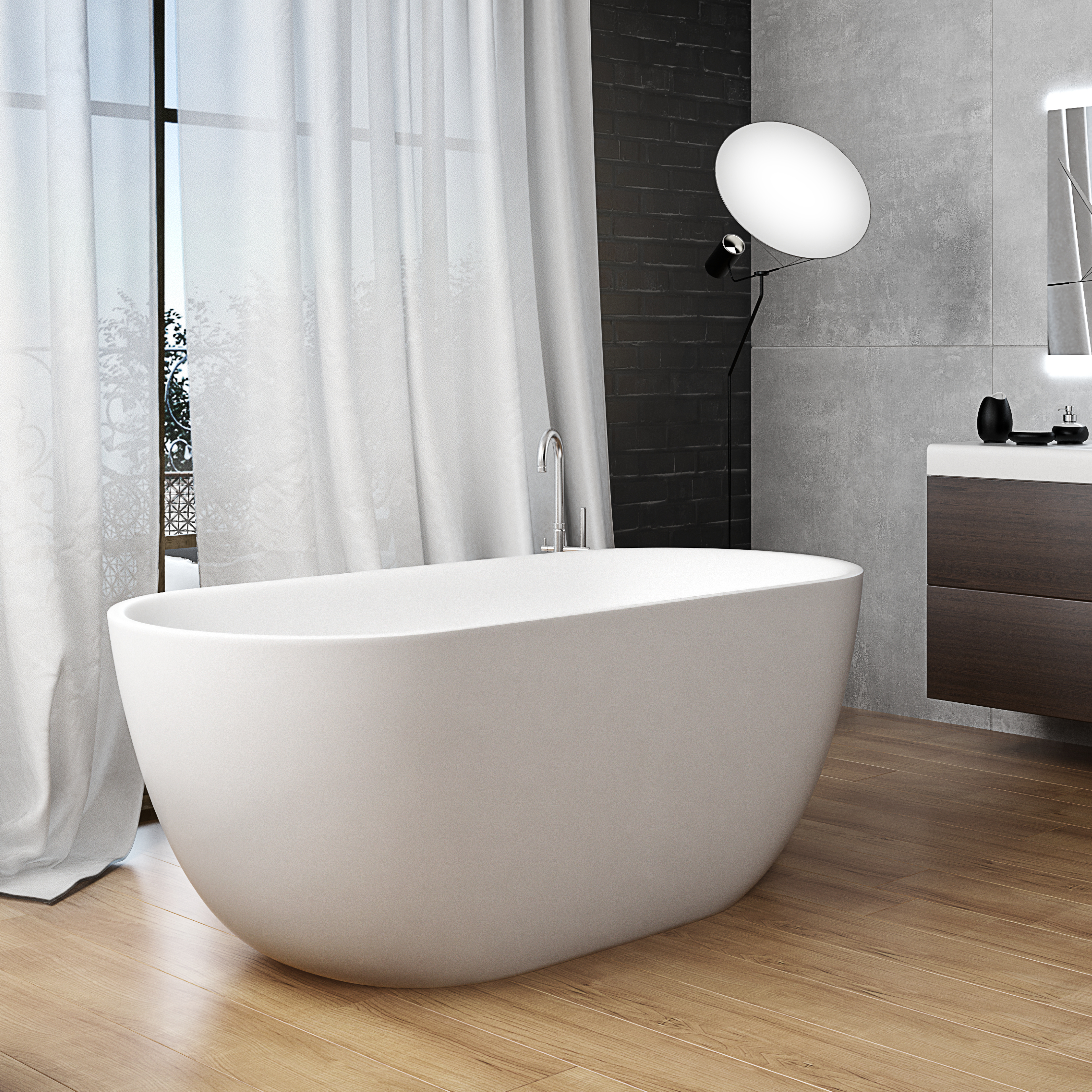 Badkar Swebad Simrishamn Solid Surface