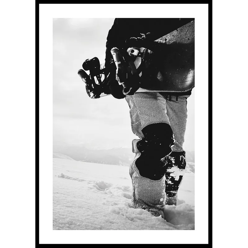Poster Gallerix Snowboarder B&W No1