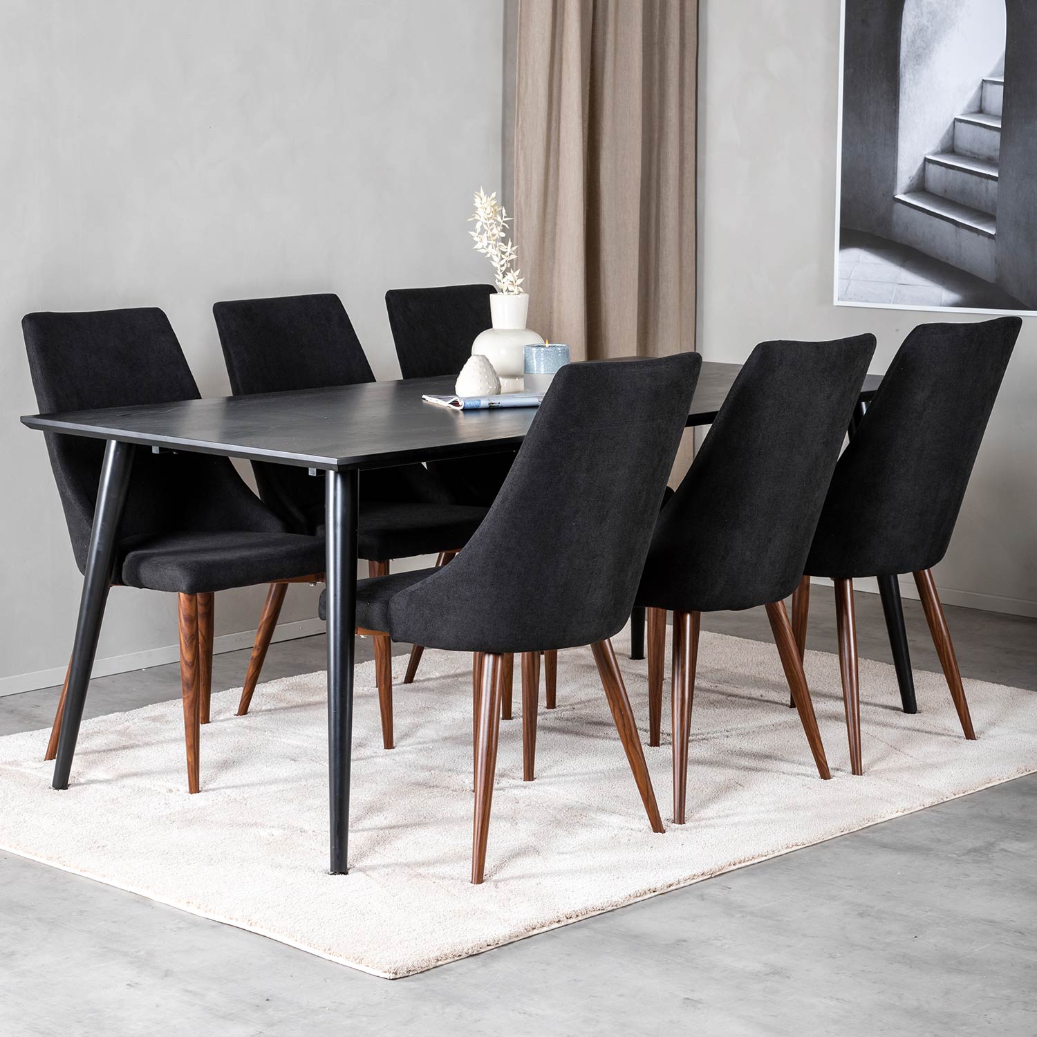 Matgrupp Venture Home Dipp med 6 Leone Stolar