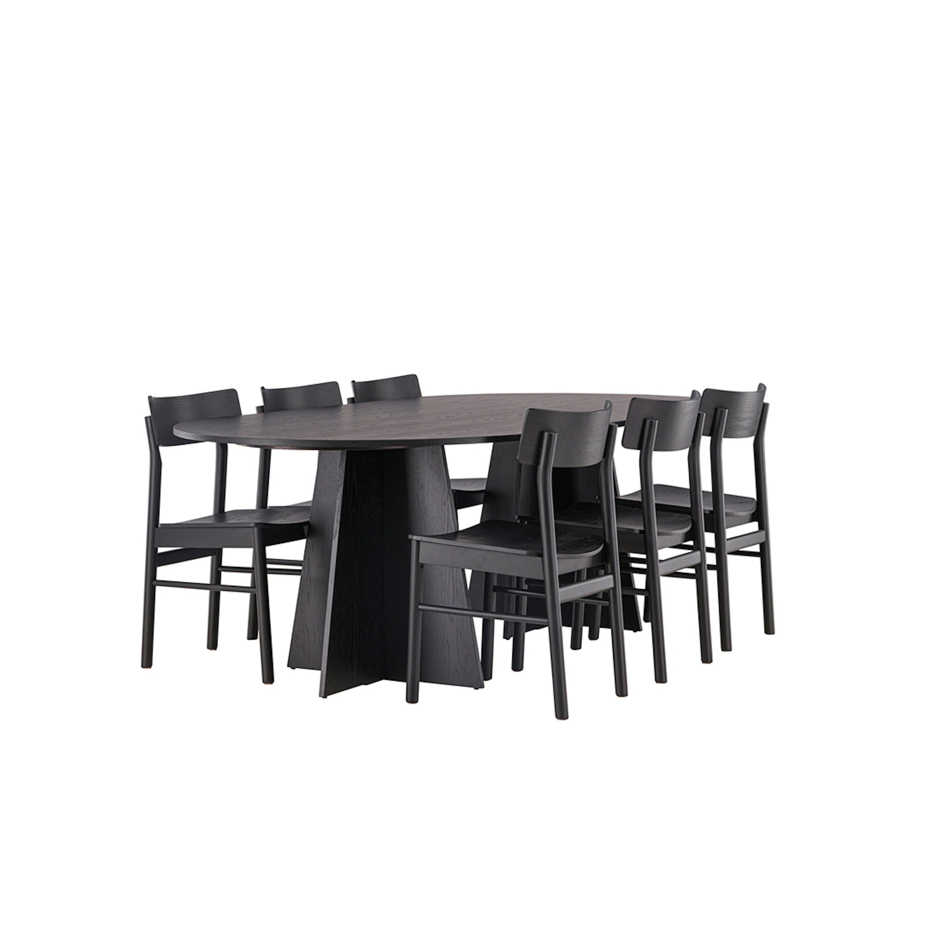 Matgrupp Venture Home Bootcut Oval med 6st Montros Matstolar