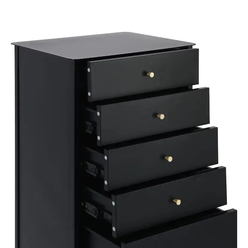 Byrå In Living Benjamin Svart Förvaringsmöbel 50x115x35 cm