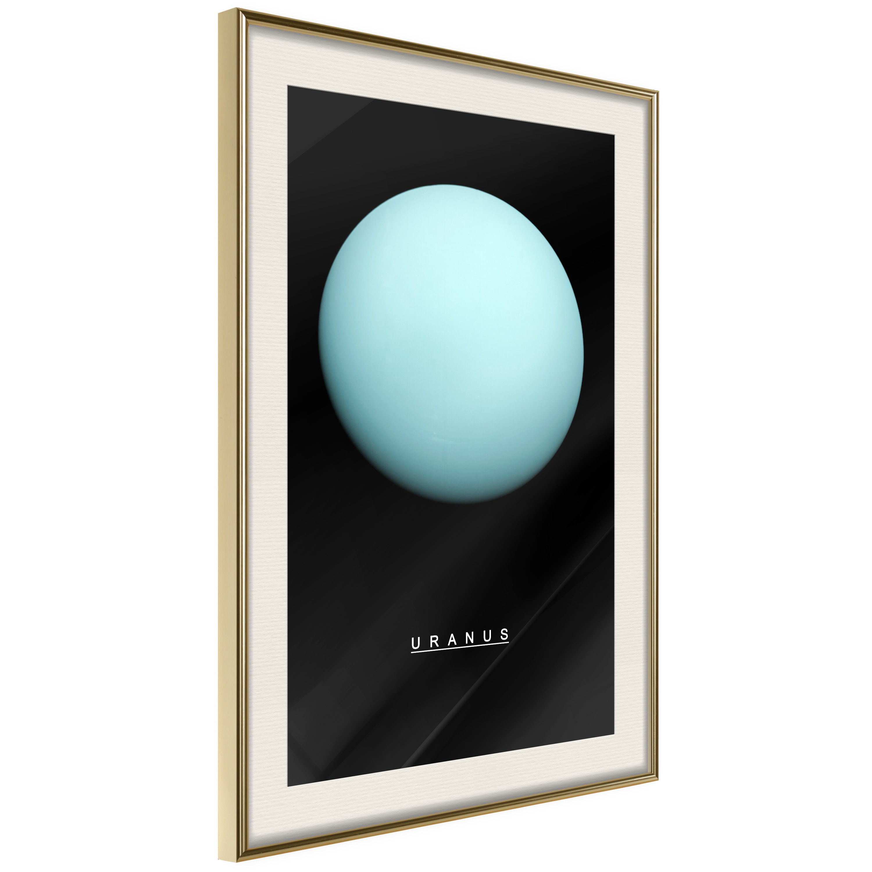 Affisch - Uranus [Poster] 20x30 Guld ram med passepartout, 20x30 cm