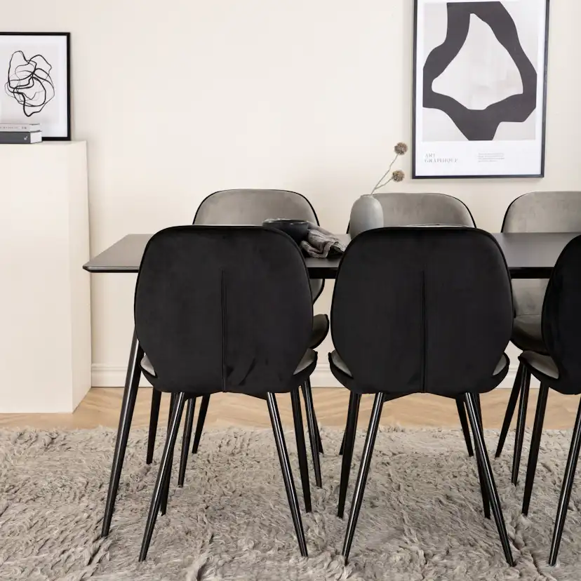 Matgrupp Venture Home Silvia med 6 Elisa Stolar Sammet