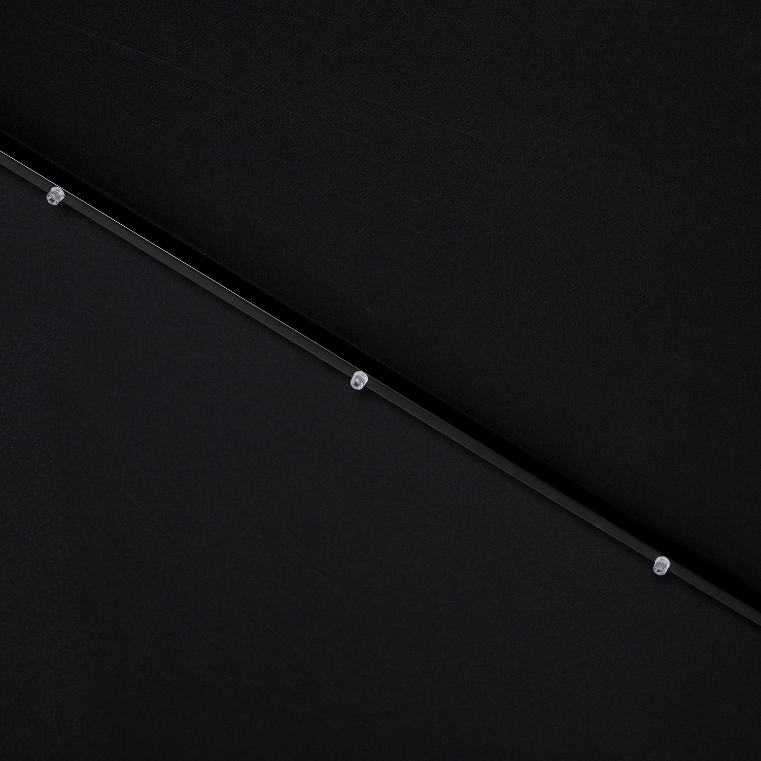UMBRELLA W/CRANK W/SOLAR/LED W/TILT Ø3M (47340) Svart/Svart