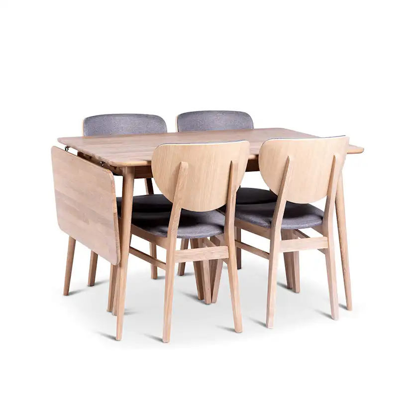 Matgrupp Stenexpo Odense Klaffbord med 4 Fårö Stolar