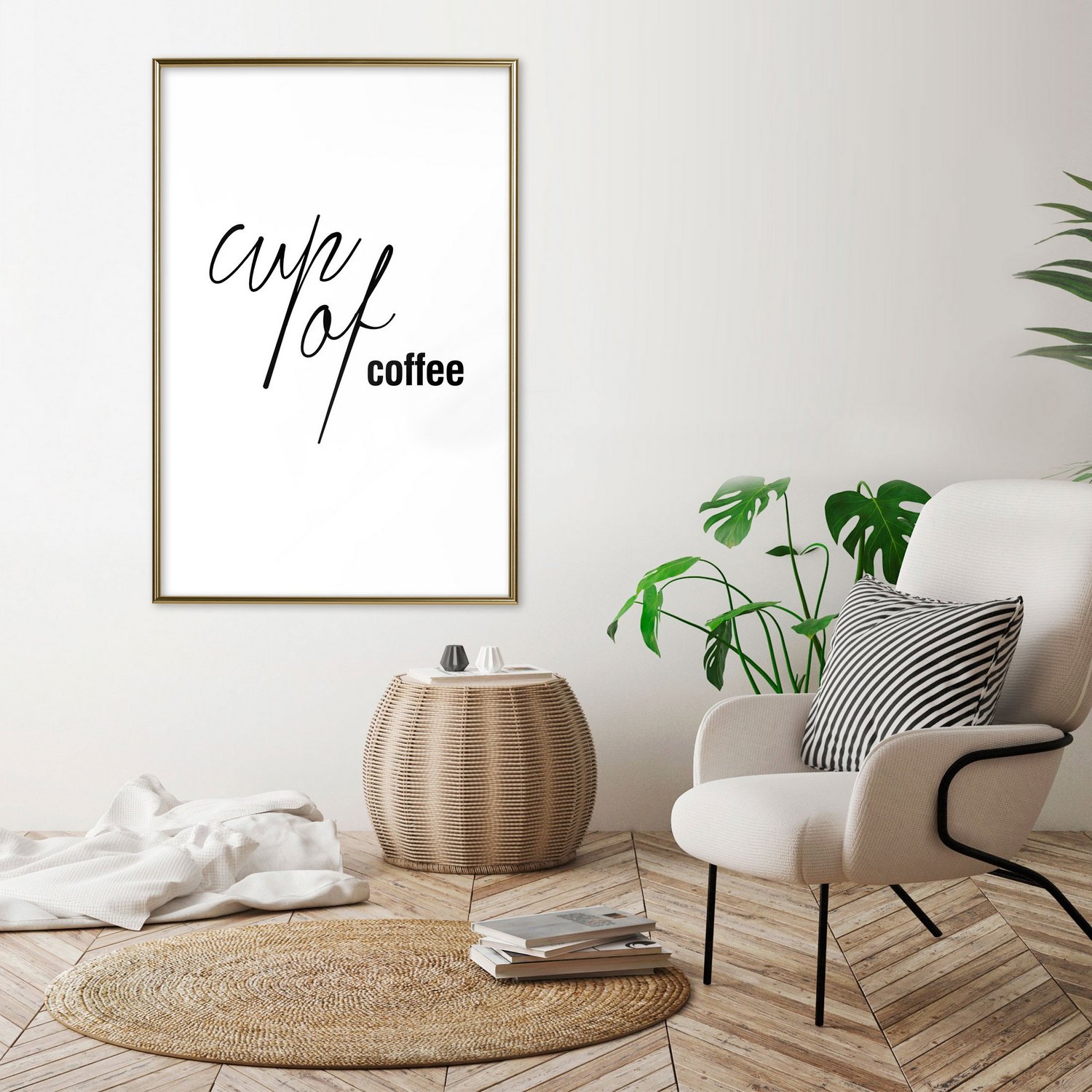Affisch - Cup of Coffee [Poster] 30x45 Guld ram, 30x45 cm
