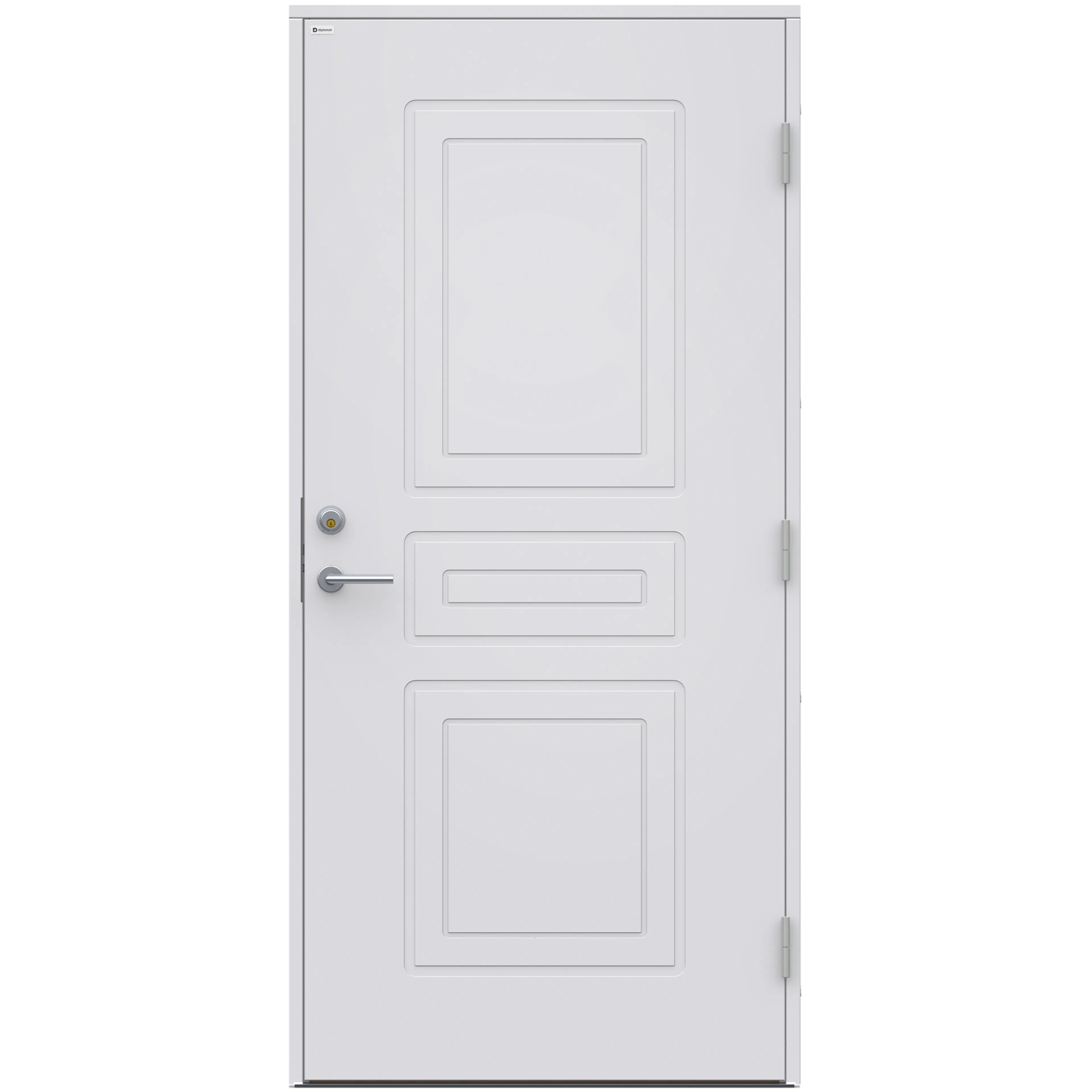 Ytterdörr Astrid Tät 10x21, S 0500-N BxH: 100x210 cm, Klarvit, Högerhängd