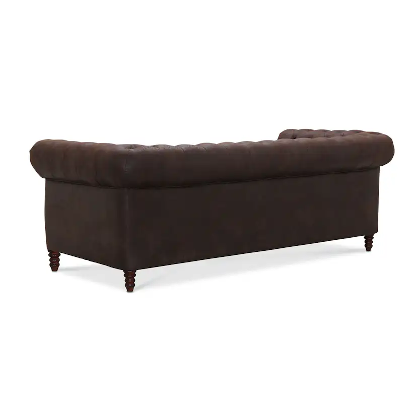 3-sitssoffa Hagagruppen Cambridge Mirco Vintage Chesterfieldsoffa Brun