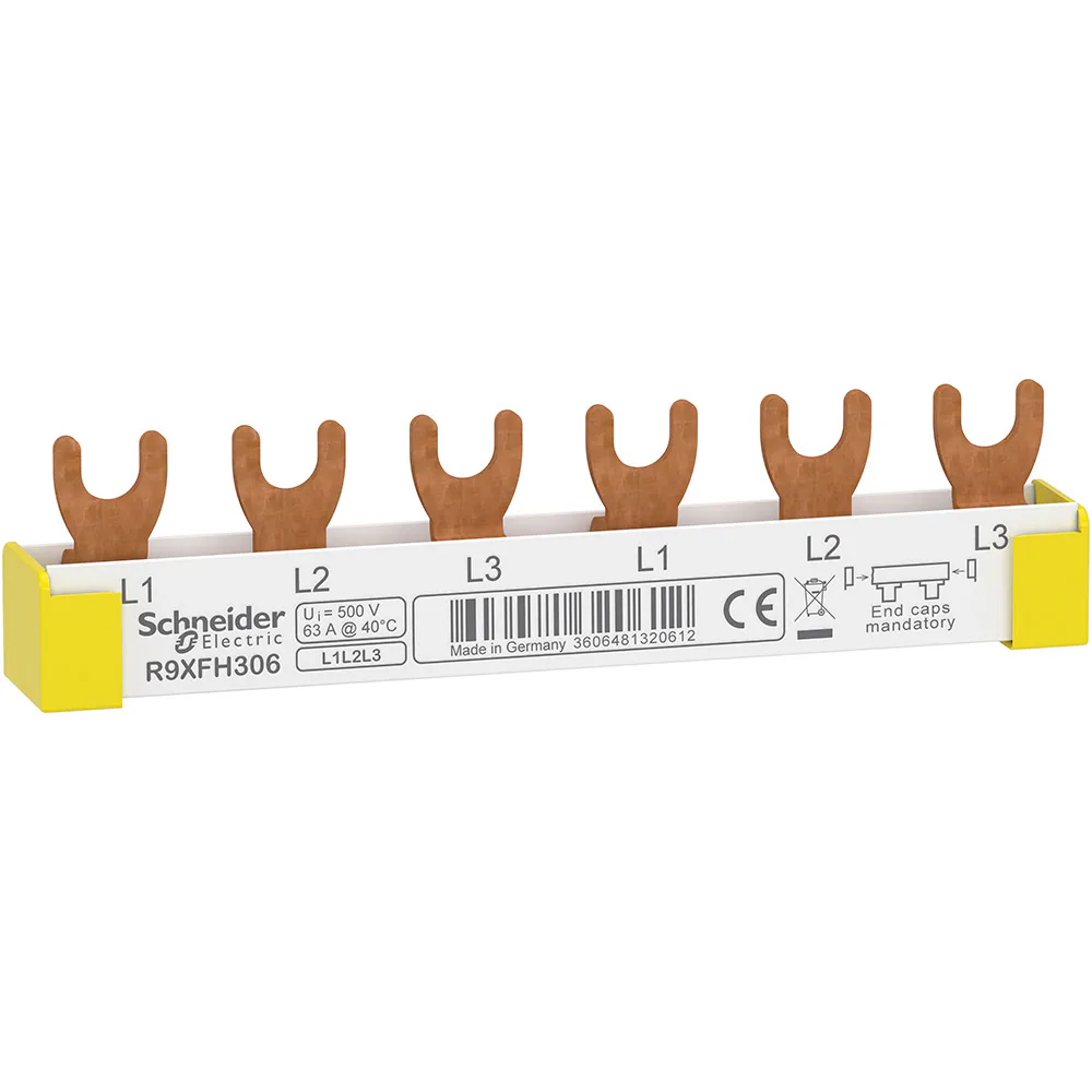 Fasskena Schneider Electric Resi9 3-polig 10 mm² 6 Moduler