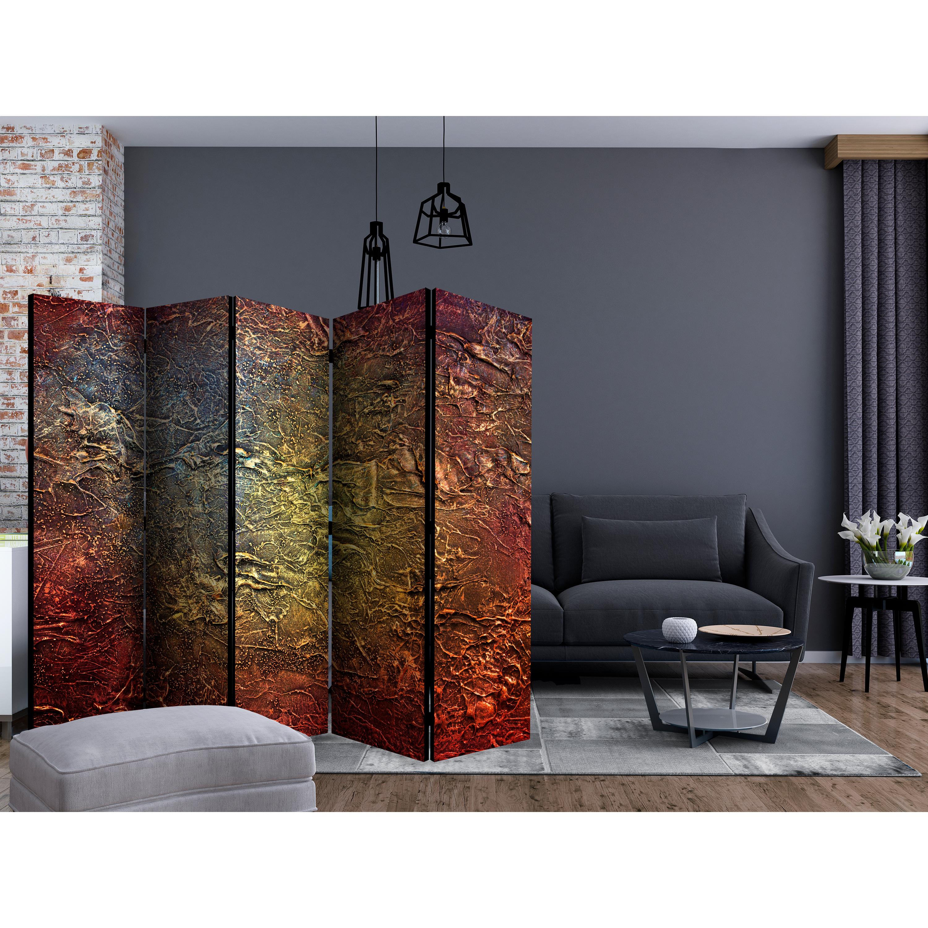 Rumsavdelare Arkiio Red Gold II 225x172 cm