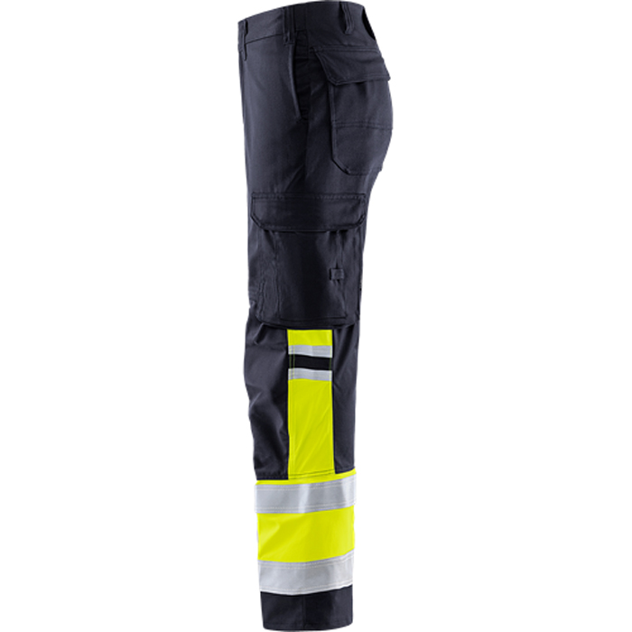 Flamestat byxa stretch 2162 ATHF, kl 1 Storlek: C148, Gul/Marinblå
