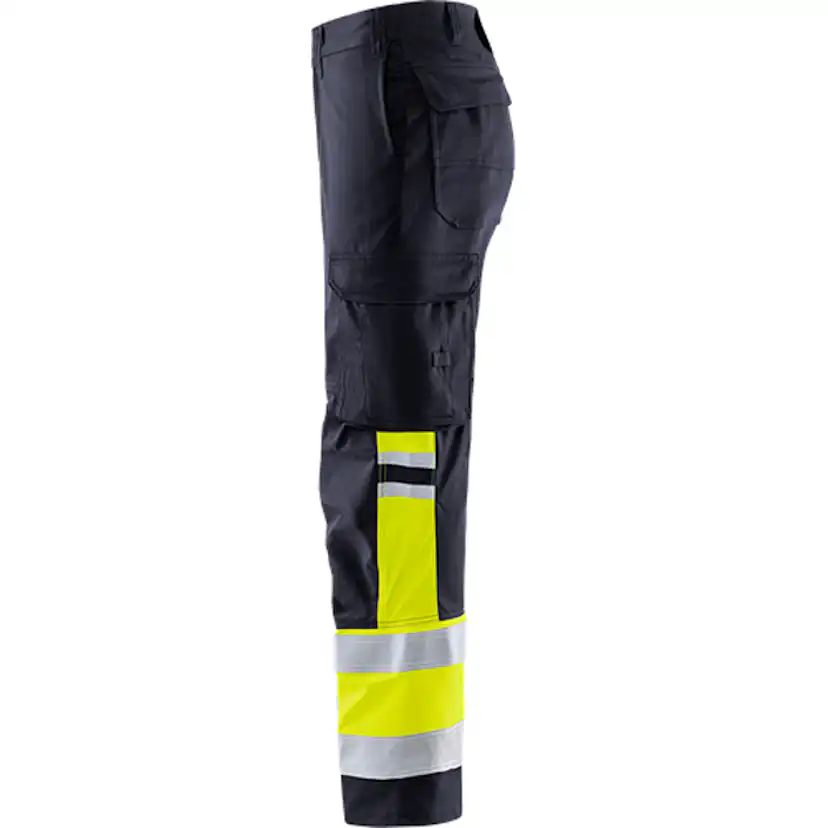 Flamestat byxa stretch 2162 ATHF, kl 1 Storlek: C148, Gul/Marinblå