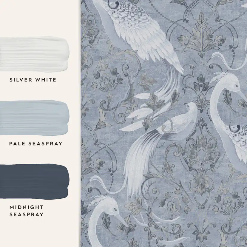 Tapet Laura Ashley Tregaron Midnight Blå 120132
