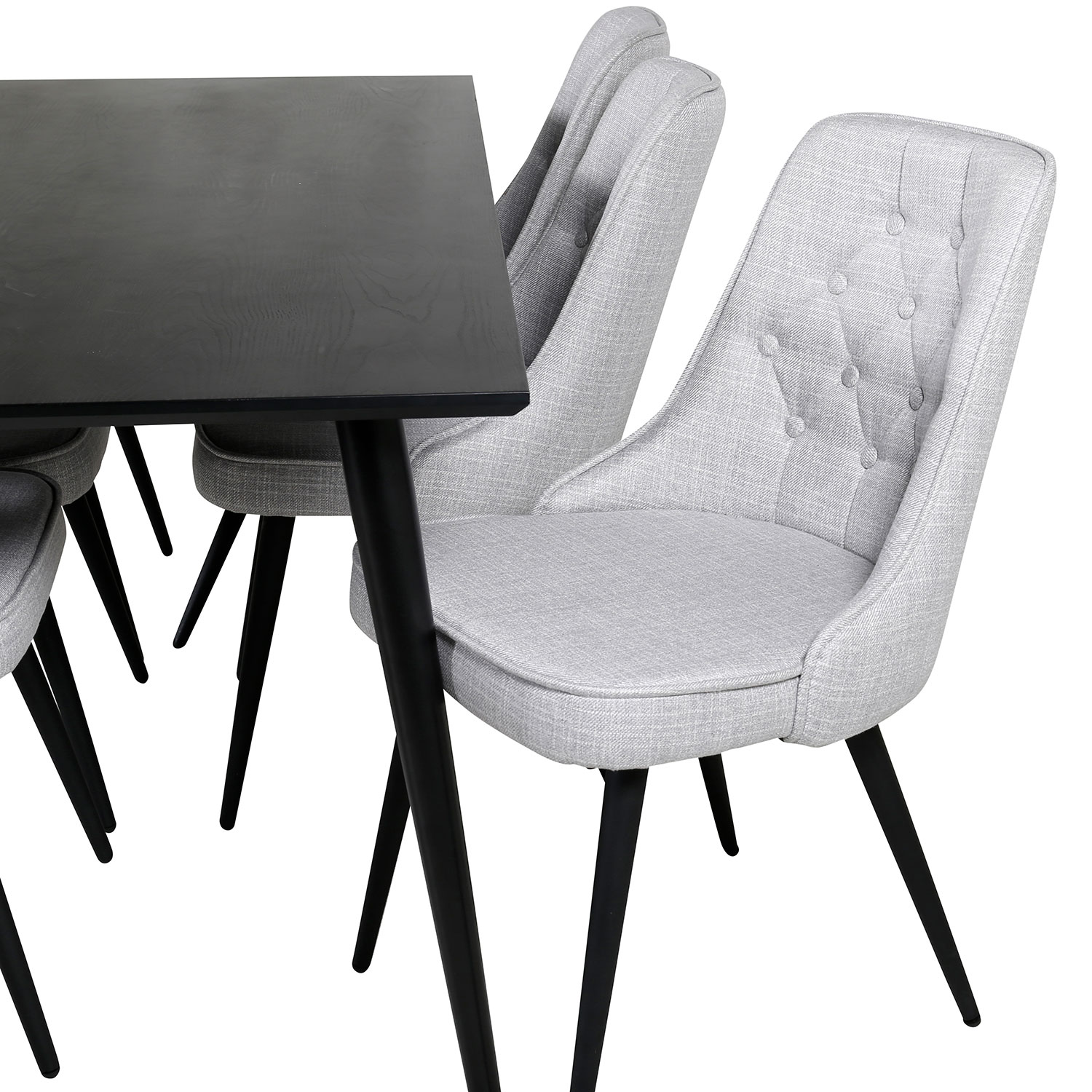 Matgrupp Venture Home Dipp med 6 Velvet Deluxe stolar