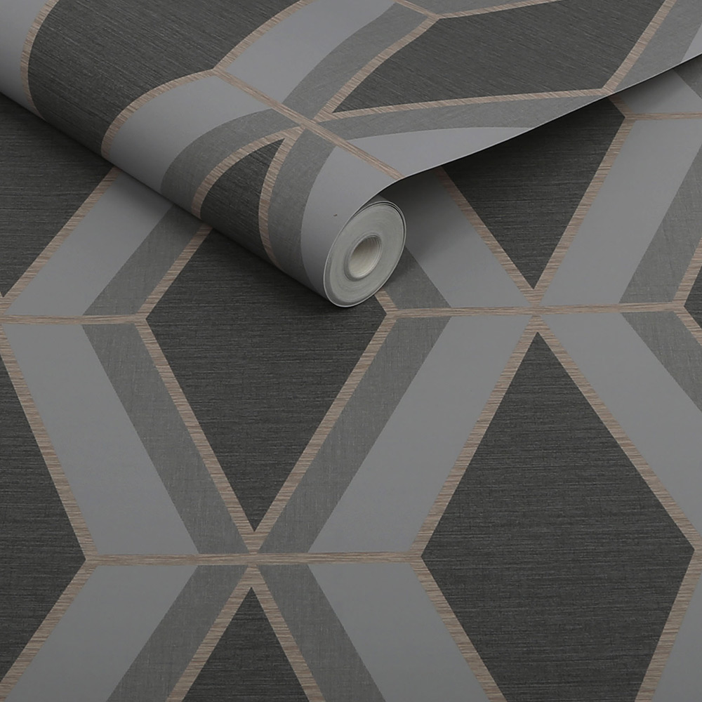 Tapet NEXT Optical Triangle Grey
