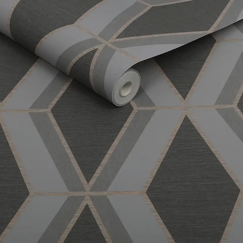 Tapet NEXT Optical Triangle Grey