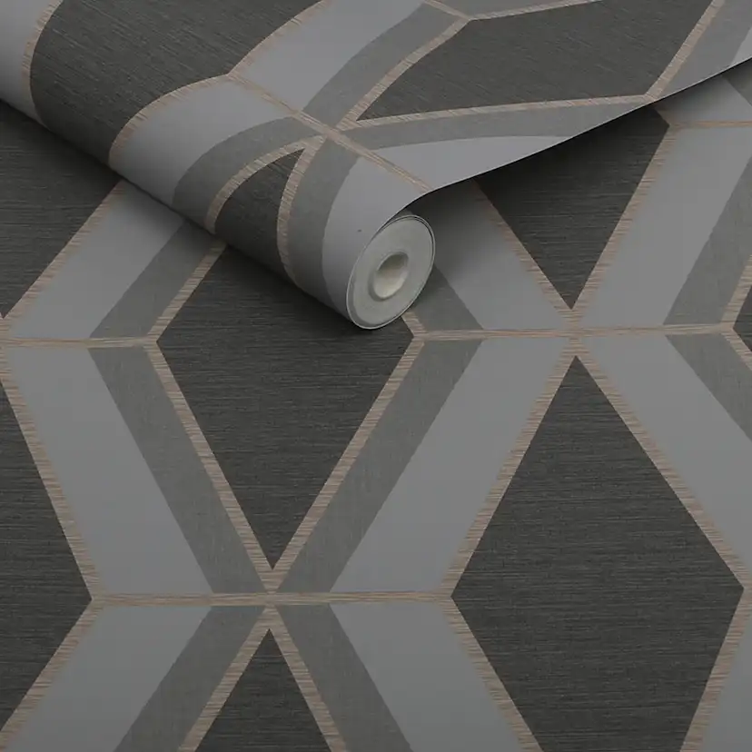 Tapet NEXT Optical Triangle Grey