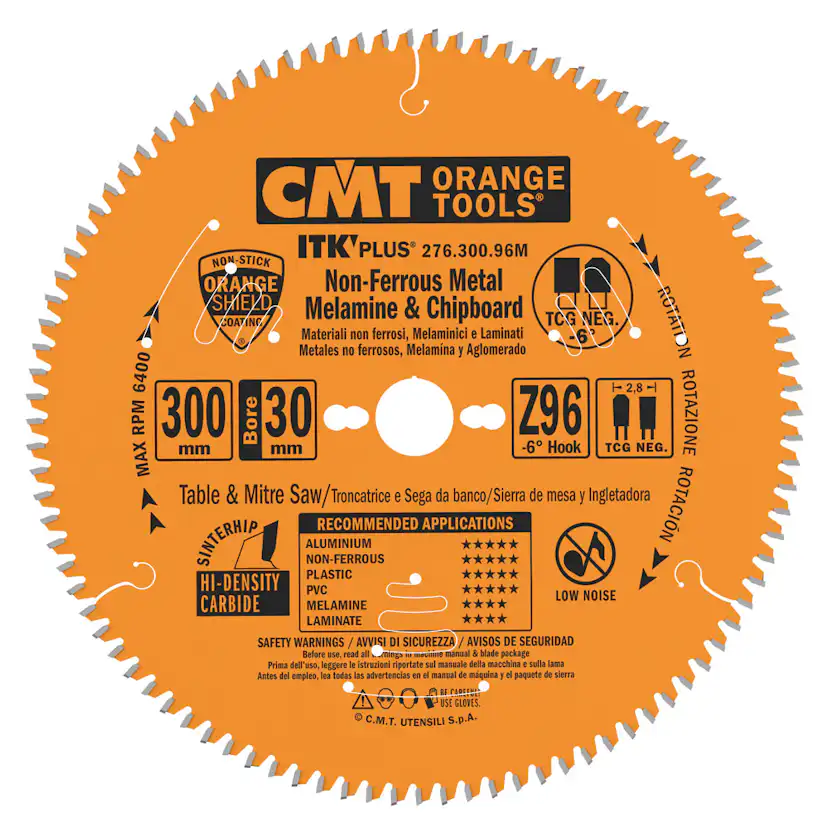 Sågklinga CMT Orange Tools fintandad NE Neg Alu/Plast