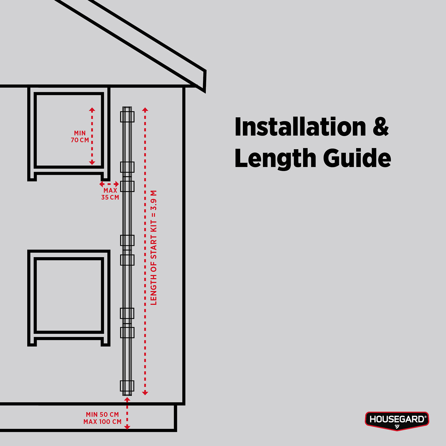 Brandstege Housegard Utfällbar Utrymningsstege 3,9M, EL39