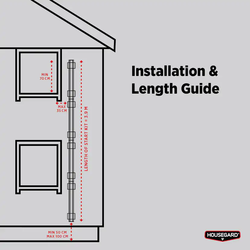 Brandstege Housegard Utfällbar Utrymningsstege 3,9M, EL39
