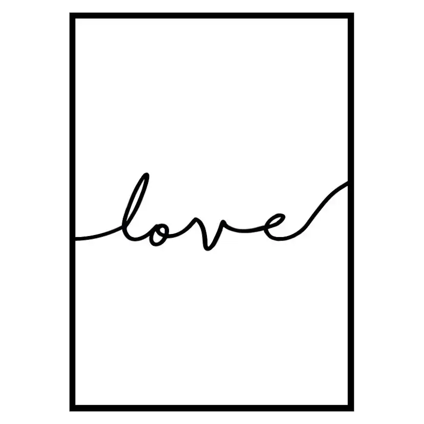 Poster Gallerix Love Line Art No2