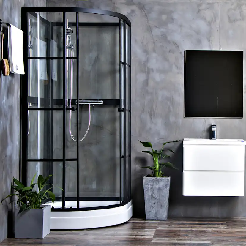 Duschkabin Bathlife Betrakta 90x90 Rund C/W Klarglas