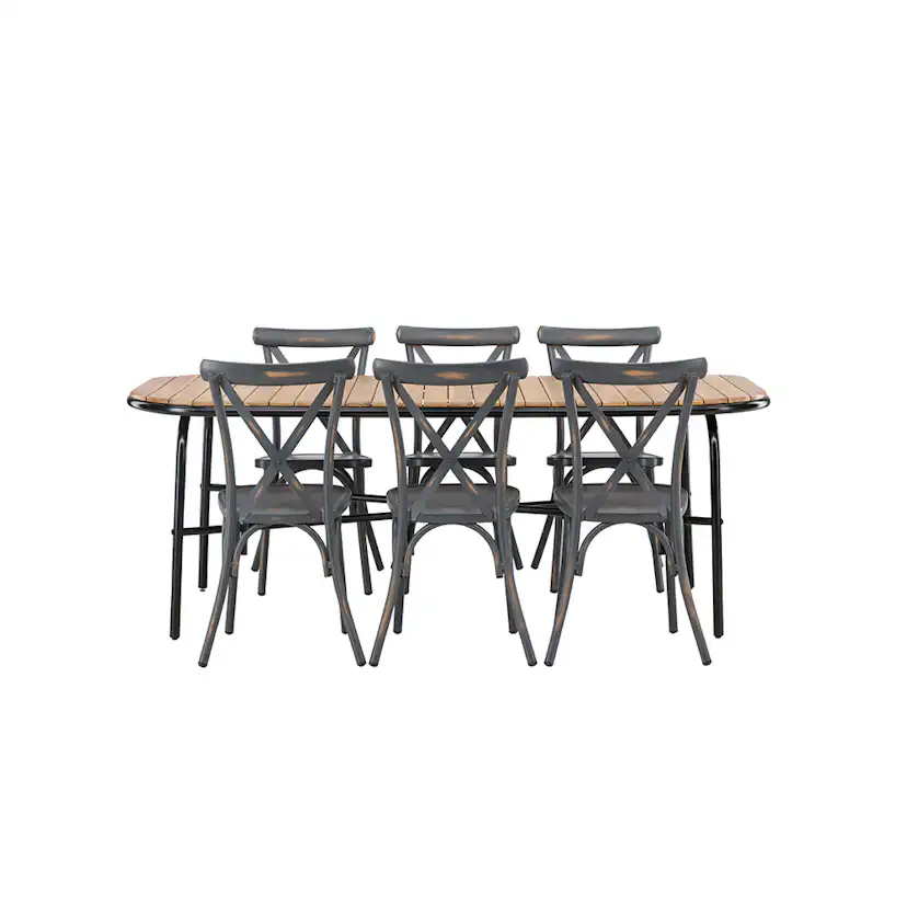 Matgrupp Venture Home Holmbeck Bord med 6 Tablas Stolar