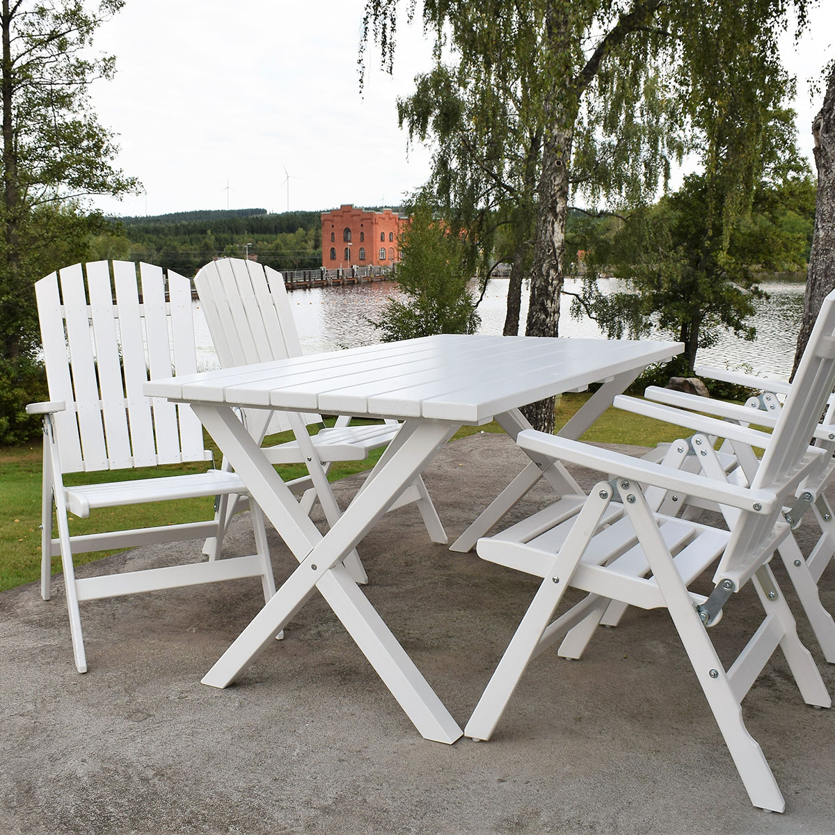 Matgrupp Baltic Garden Scottsdale 150 Med 4 Kungshamn Stolar