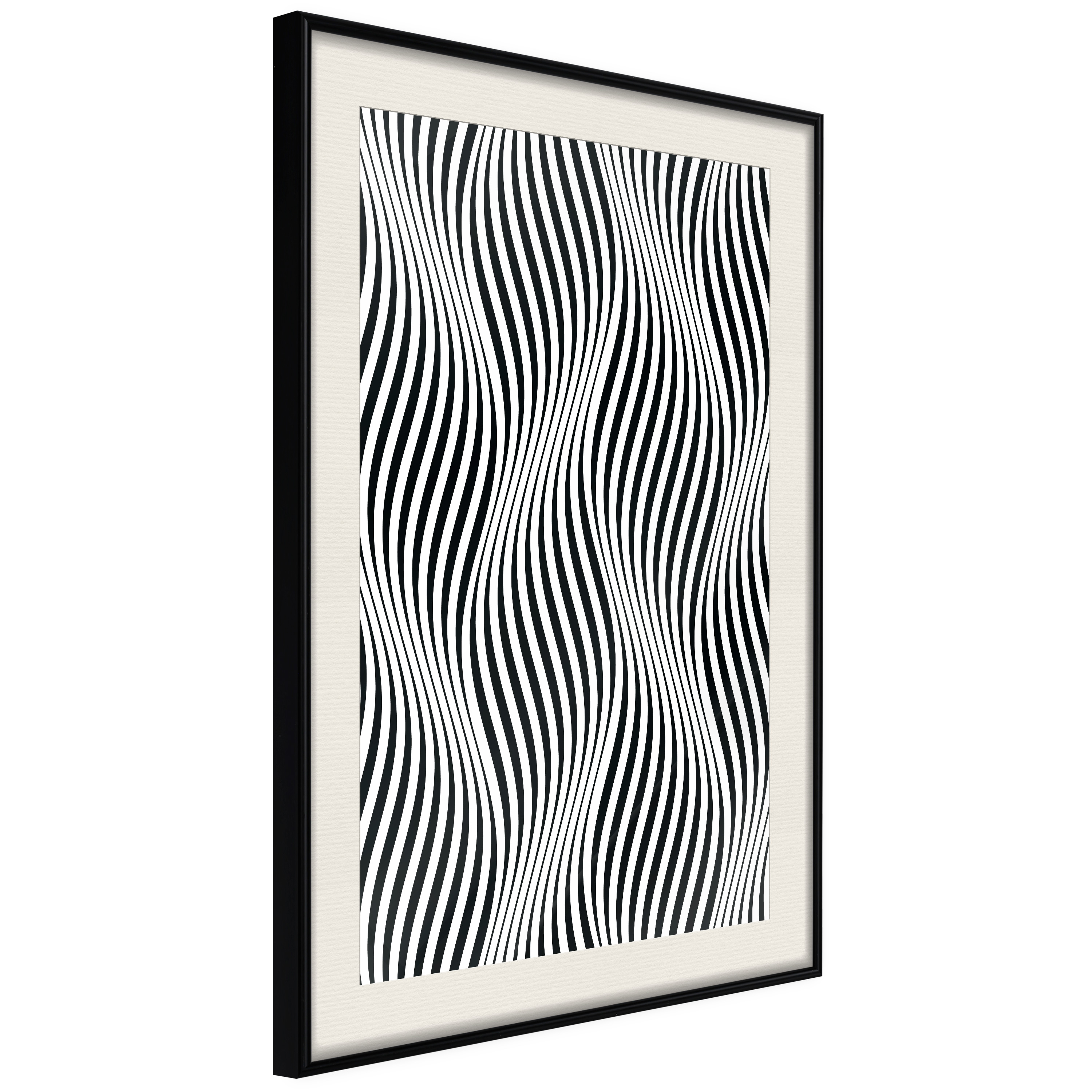 Affisch - Optical Art [Poster] 20x30 Svart ram med passepartout, 20x30 cm