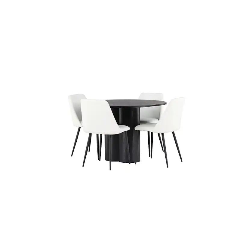 Matgrupp Venture Home Olivia Ø110 cm med 4 st Night stolar