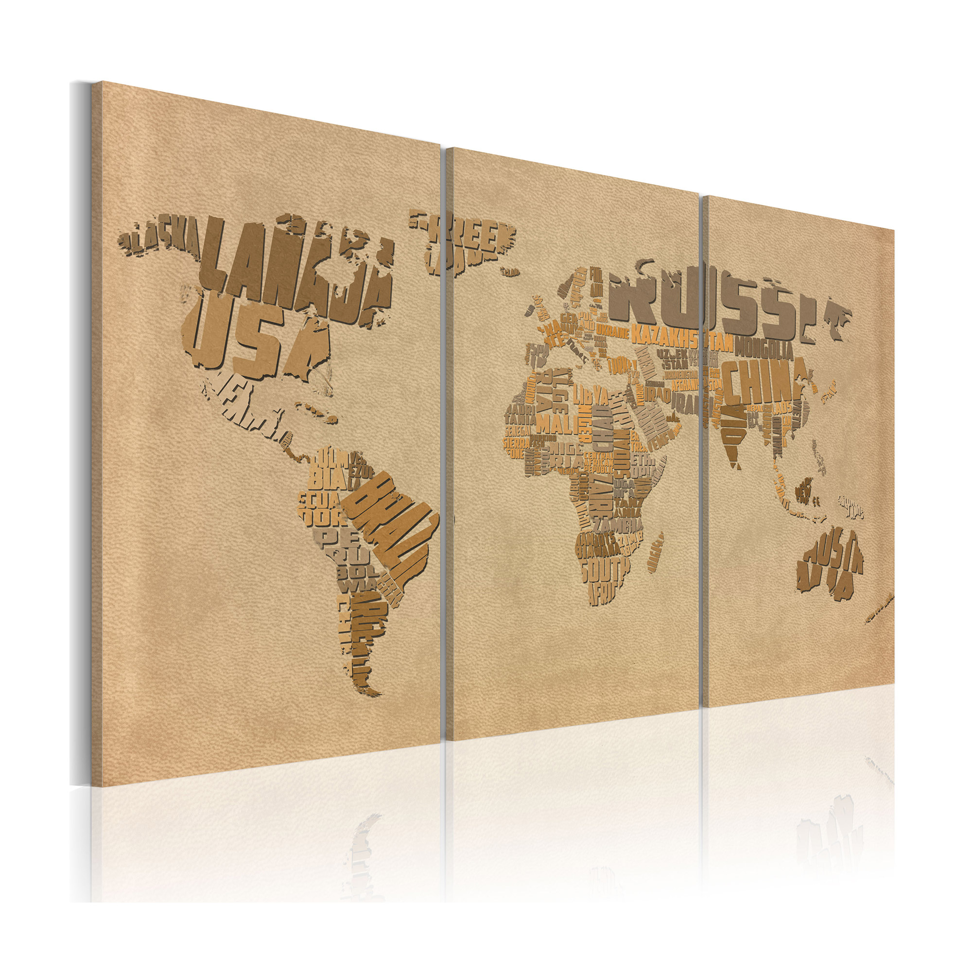 Tavla Arkiio Gamla Världskarta Triptyken