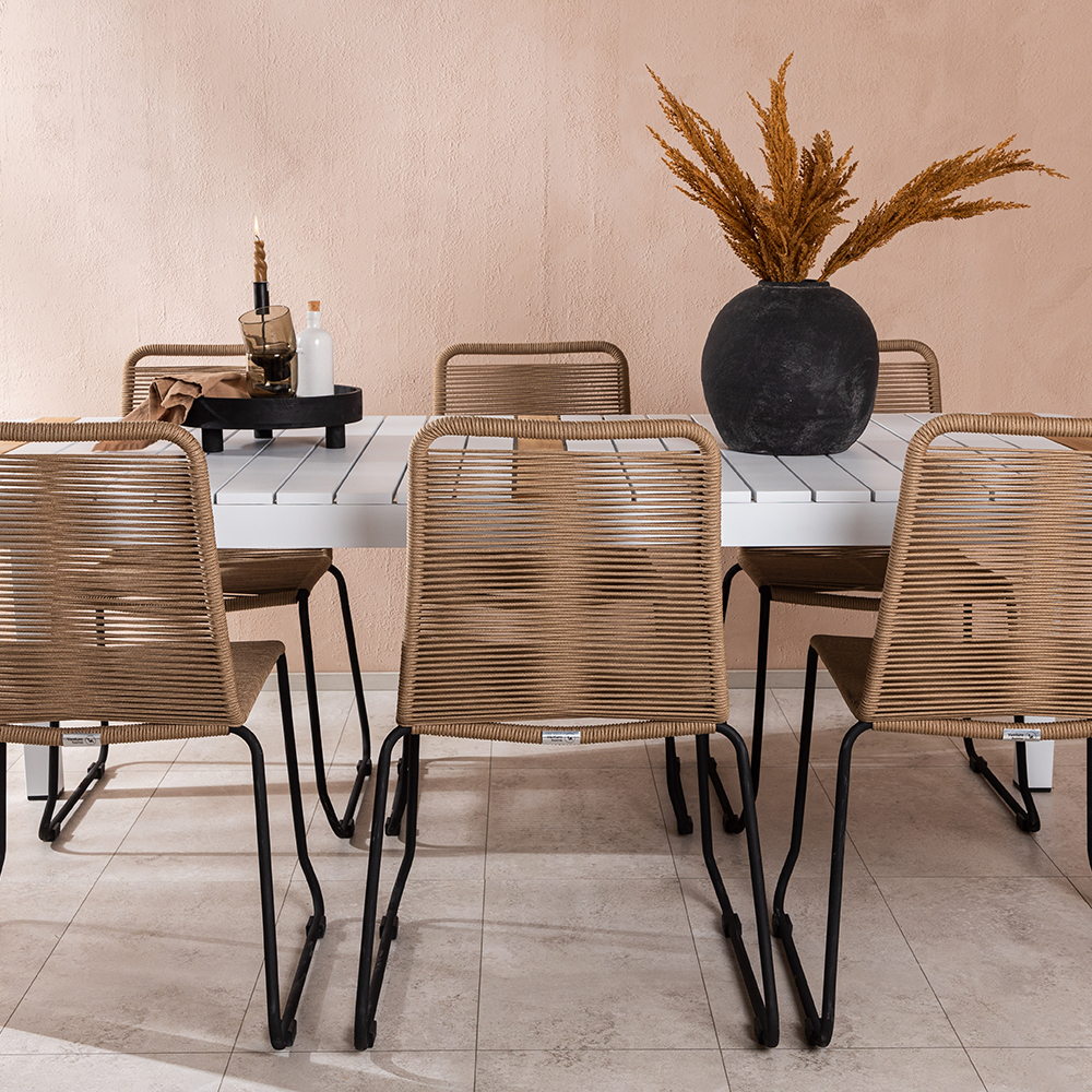 Matgrupp Venture Home Togo 200x100 cm med 6 Lindos Stolar