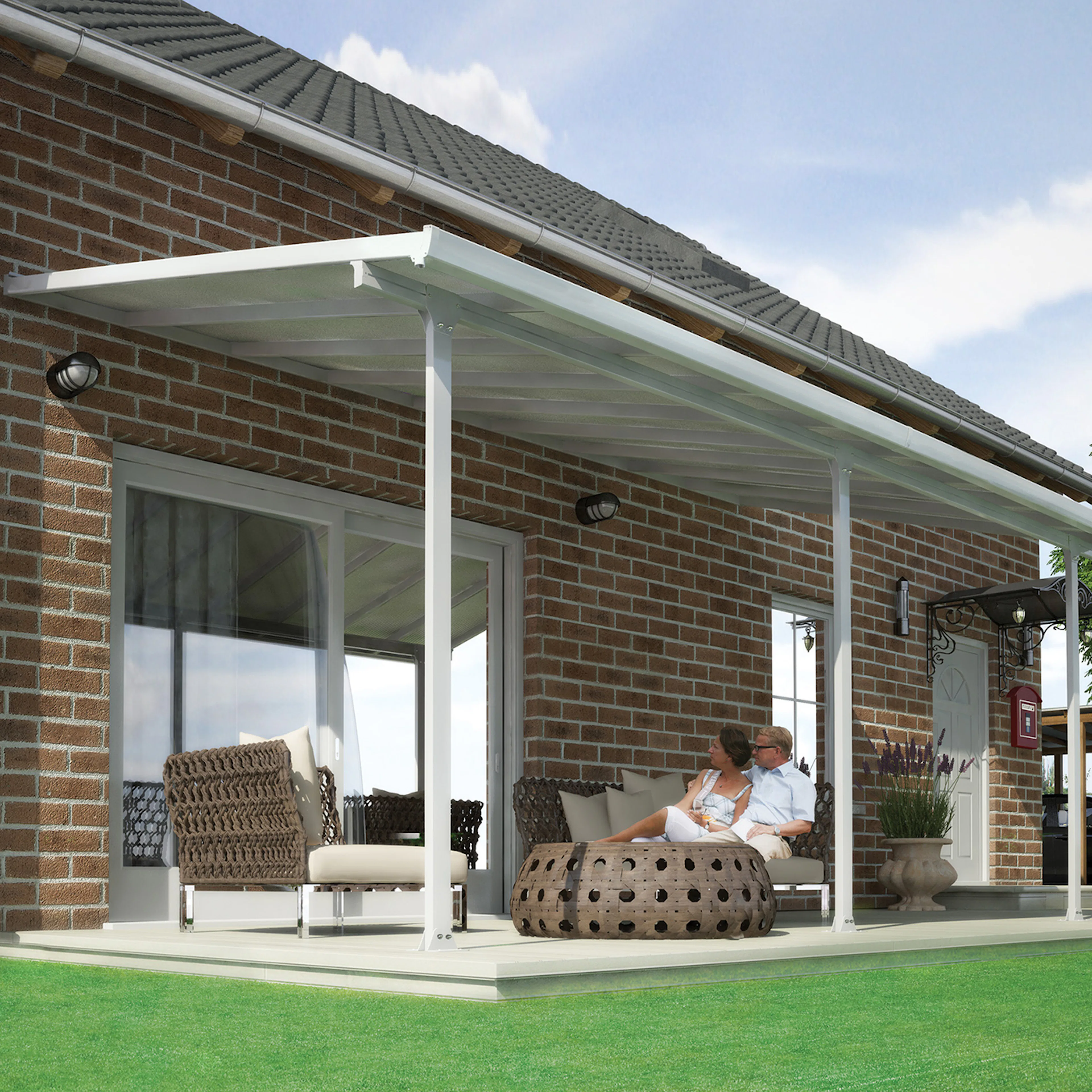 FERIA PATIO COVER 16,1 M2 WHITE Vit 3X5,46 m