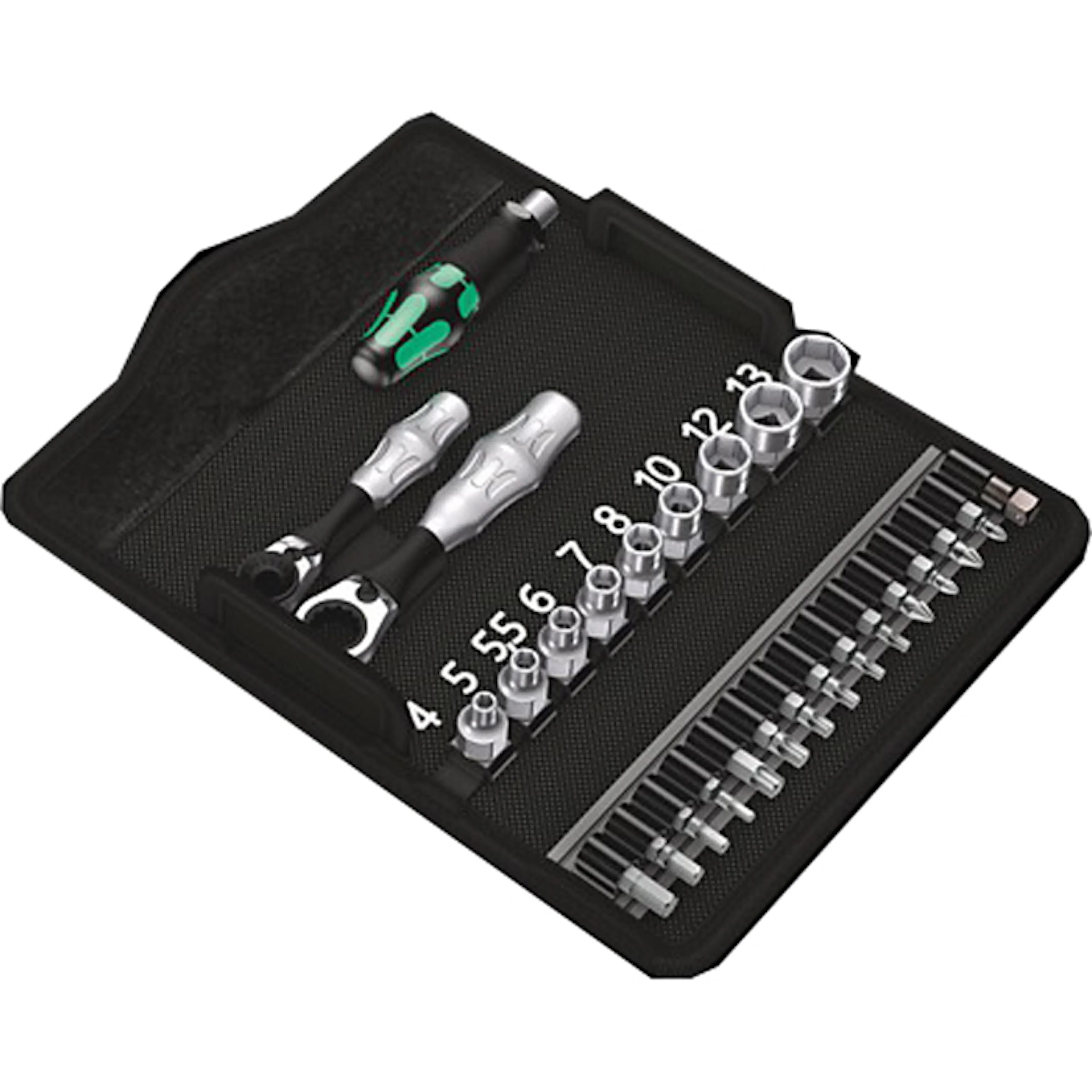 Hylsnyckelsats Wera Kraftform Kompakt Zyklop Mini2 1/4 27Del
