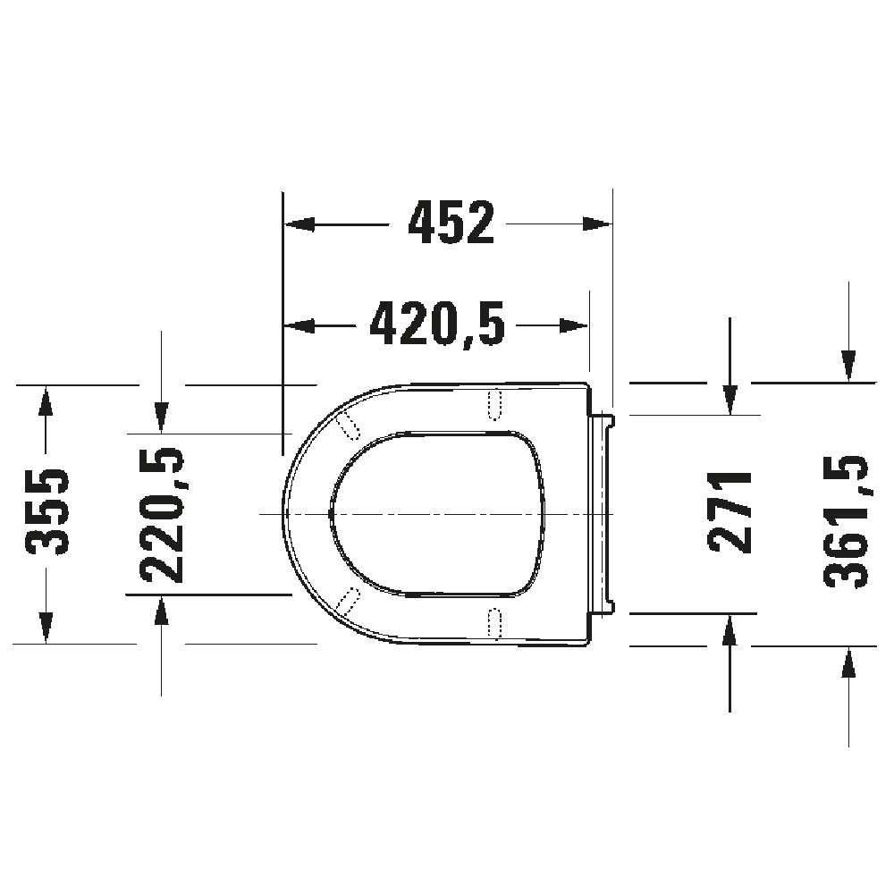 Toalettsits Duravit ME by Starck 002009 Mjukstängande