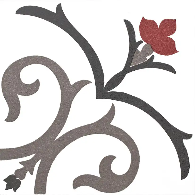 Kakeldekor Konradssons Kerion Branche Framboise 20x20 cm