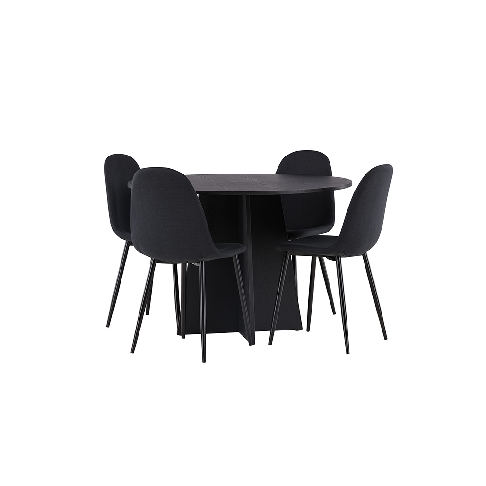 Matgrupp Venture Home Bootcut Ø110 cm med 4 Polar Stolar