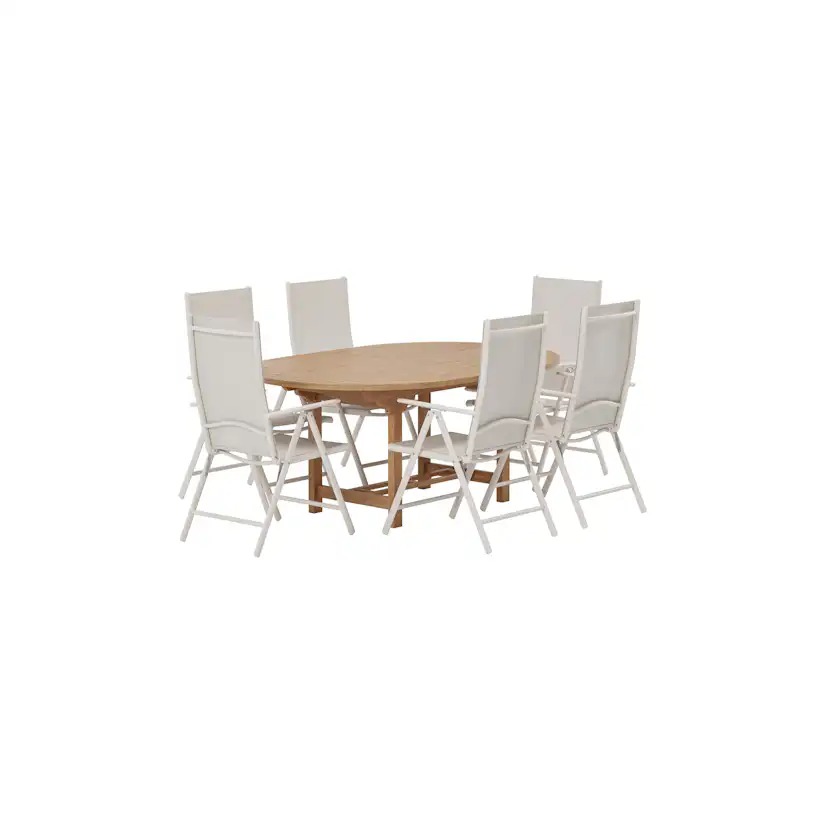 Matgrupp Utomhus Venture Home Kenya 120x180 cm med 6 st Break Trädgårdsstolar