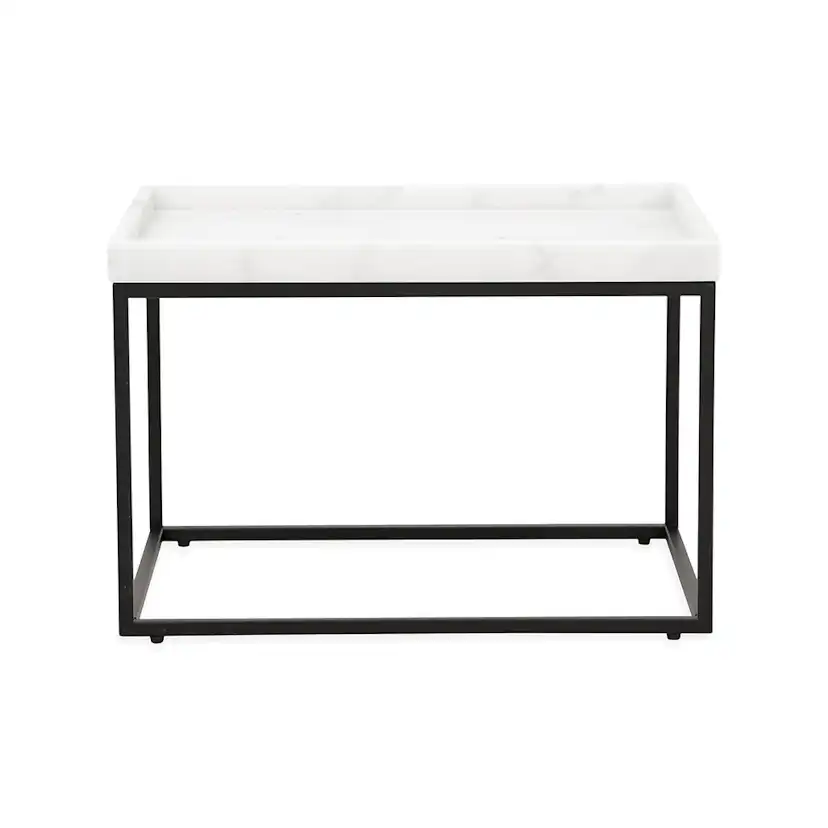 Kungshult Sidobord 60 cm Vit/Svart
