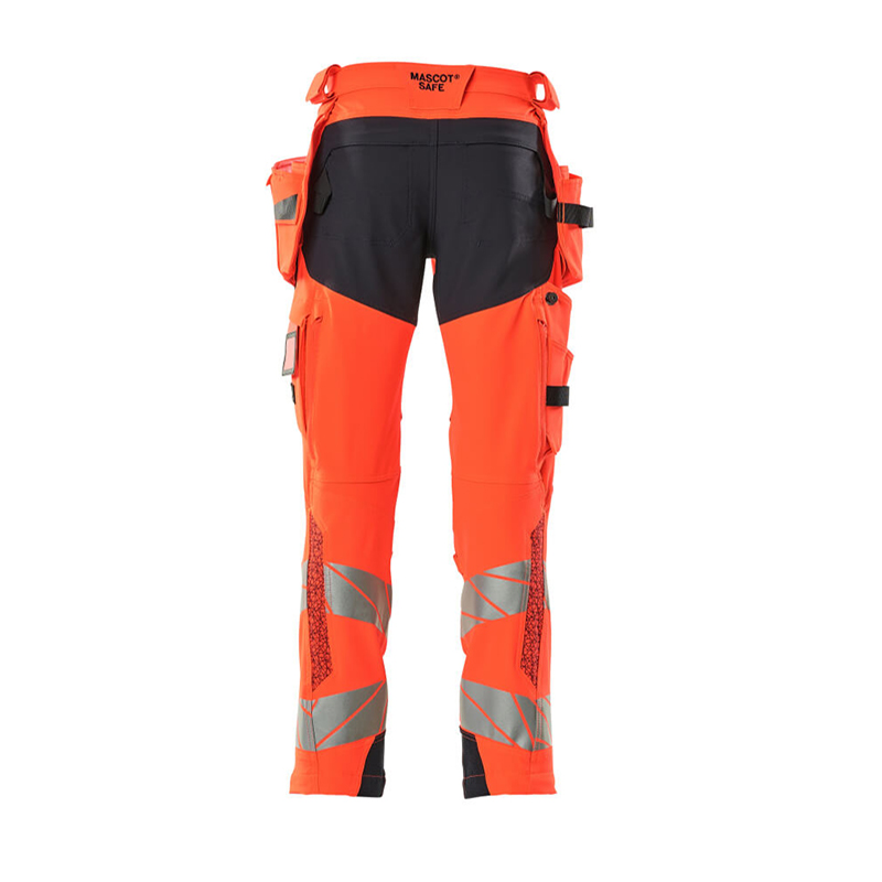 Mascot ACCELERATE SAFE Byxor med hängfickor 19031-711-22210 Storlek: 82C66, Färg: Hi-vis Röd/mörk Marin