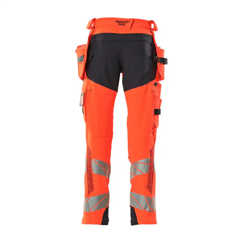 Mascot ACCELERATE SAFE Byxor med hängfickor 19031-711-22210 Storlek: 82C66, Färg: Hi-vis Röd/mörk Marin
