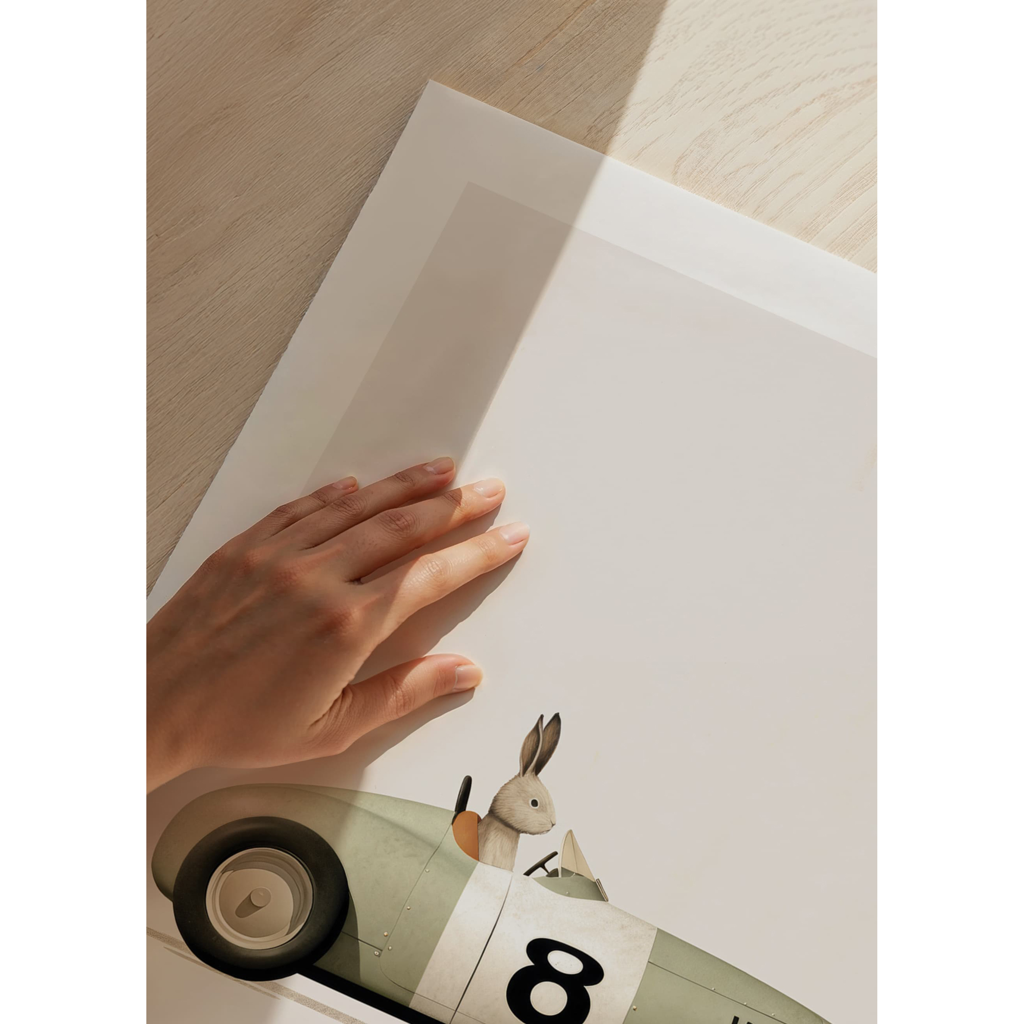 Poster Gallerix Rabbit In Toy Car