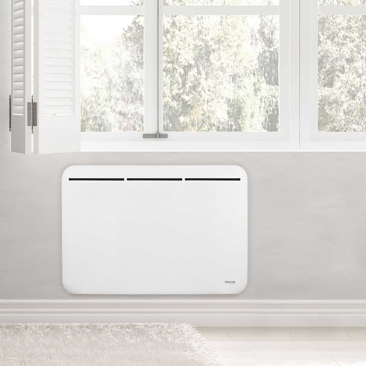 Element Termo STEEL 1500W - Vit Plåtfront 1500W, 630x440 mm