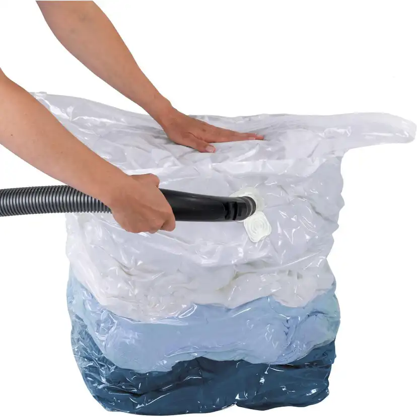 Vakuumpåse WENKO Vakuum Platsbesparande Klädförvaring Kub L 70x100x35 cm