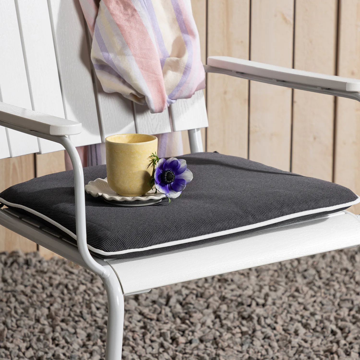 Sittdyna Venture Home Holmsund för Utemöbler, Grå Polyeter Sittkudde