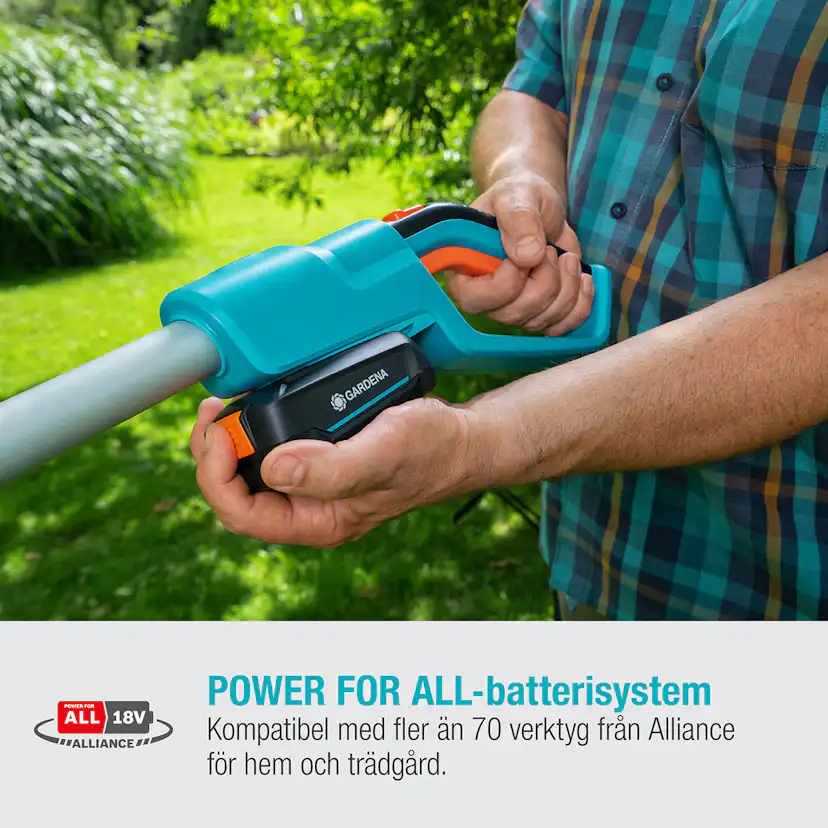 Teleskopisk Häcksax Gardena THS 42/18V P4A Komplett (2,5Ah batteri + standardladdare)