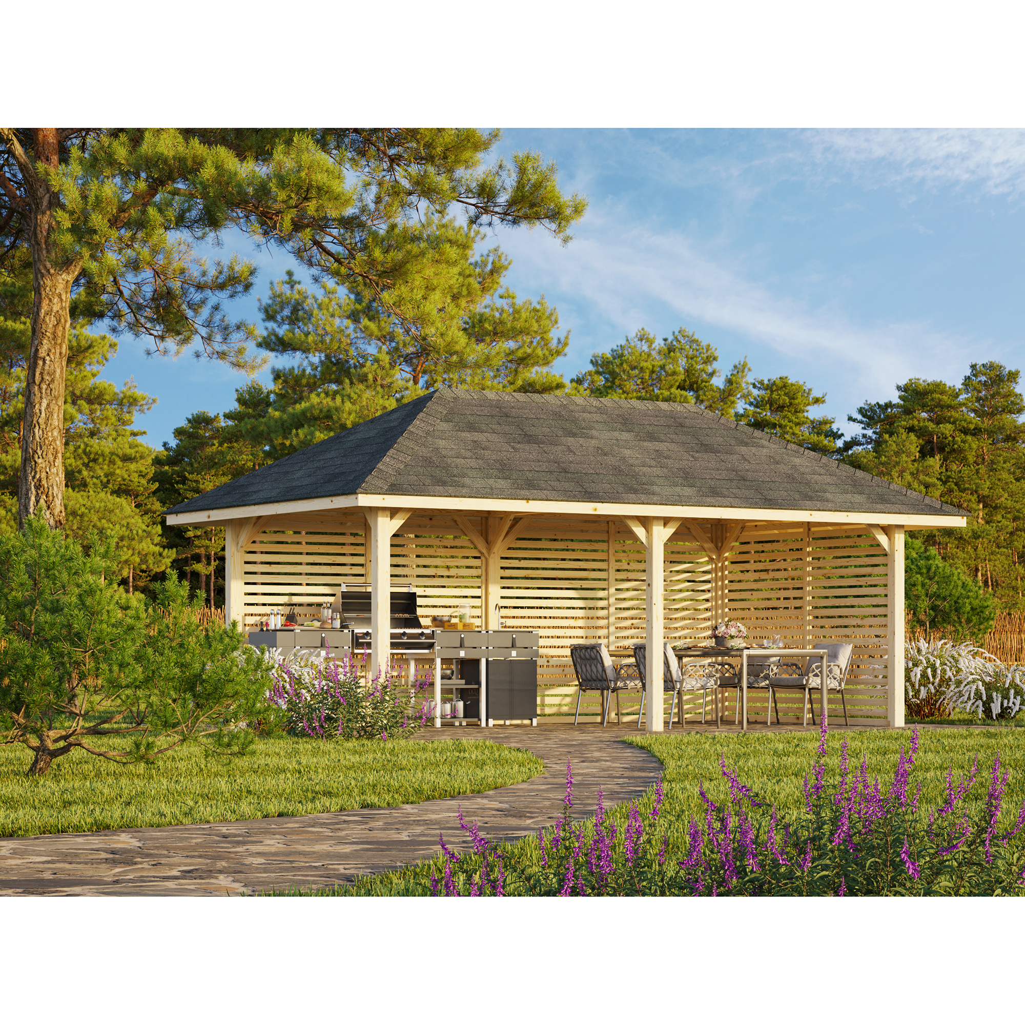 Paviljong Palmako Bianca 16,6 m2 Set 109