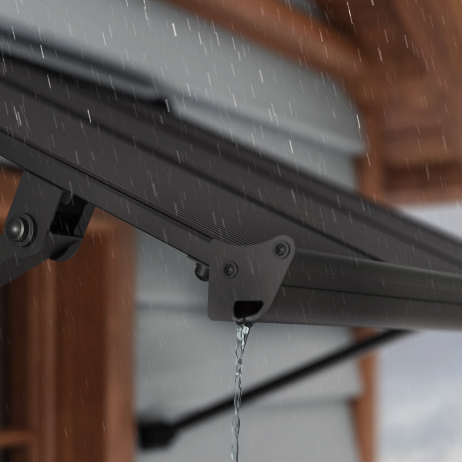 Entrétak Canopia by Palram Augustine Svart/Grå 0,9 X 1,1 m