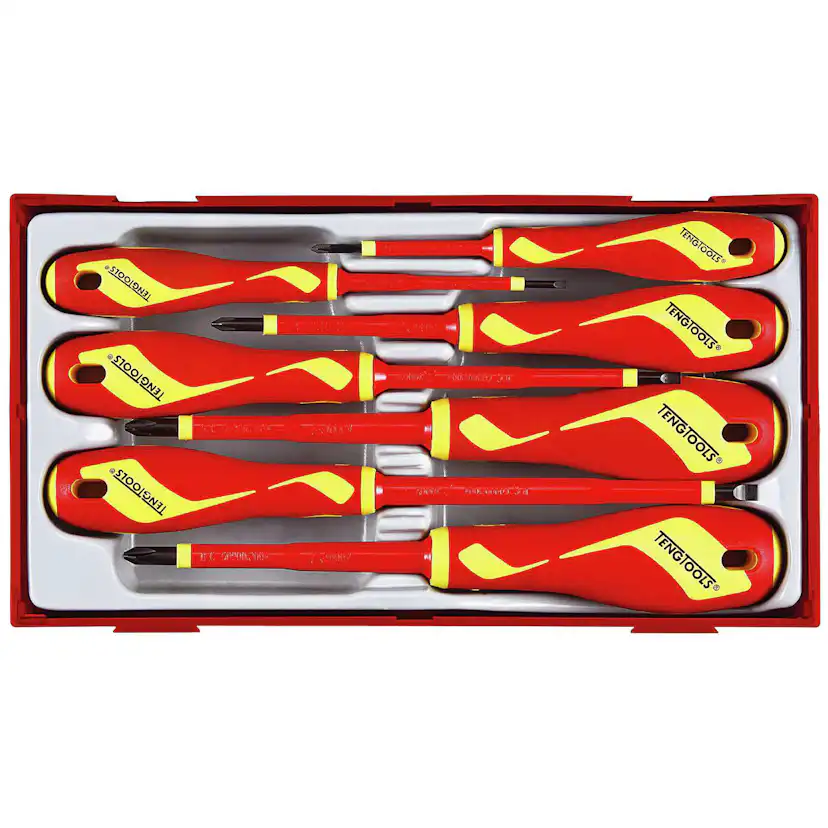 Skruvmejselsats 7 delar för 1000 volt Teng Tools TTV907N